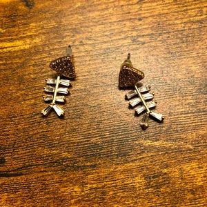 Betsey Johnson Fishbone Earrings